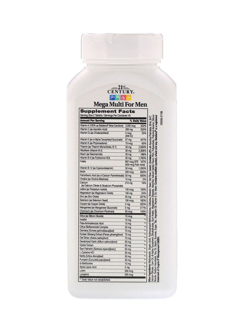 21st Century Mega Multi Multivitamin Supplement - 90 Tablets - Image 2